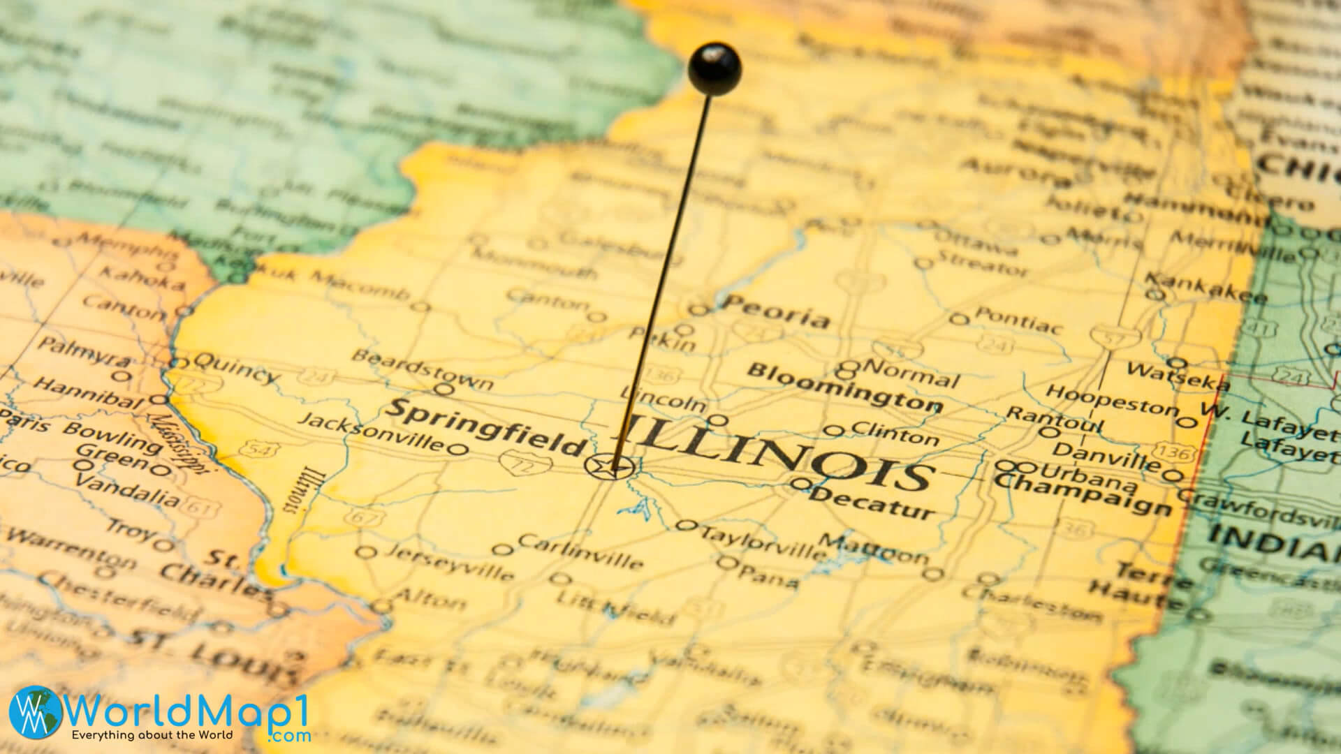 Illinois Major Cities Map